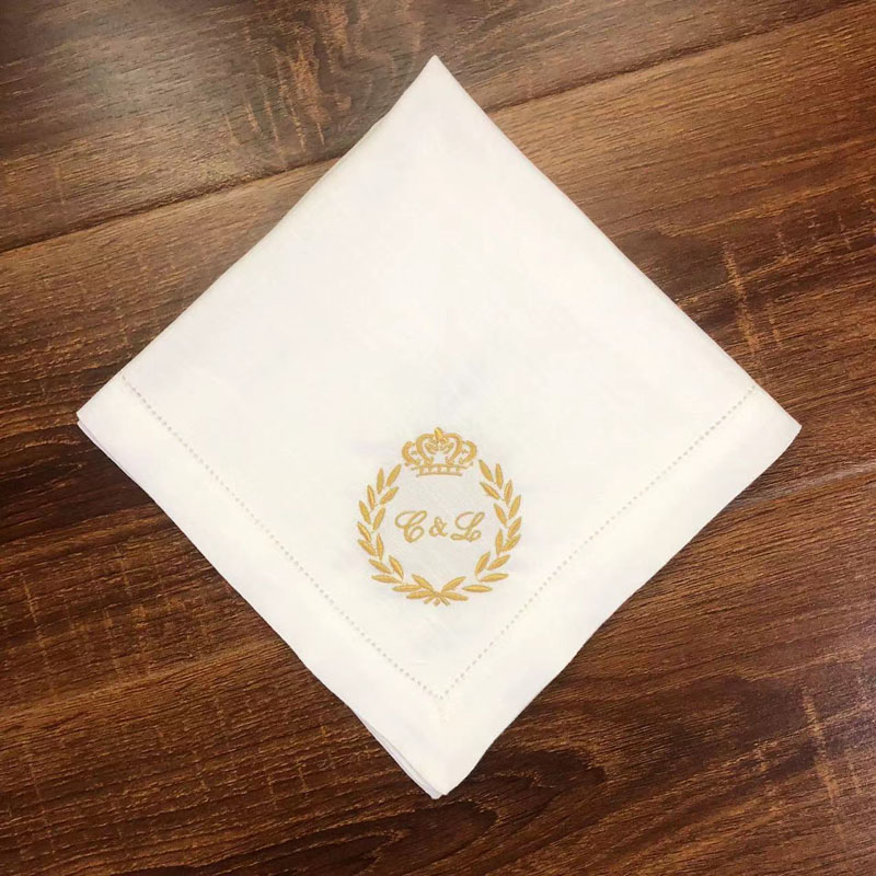 Monogrammed Handkerchief - 1Piece Personalized Monogram and Customization, Cotton