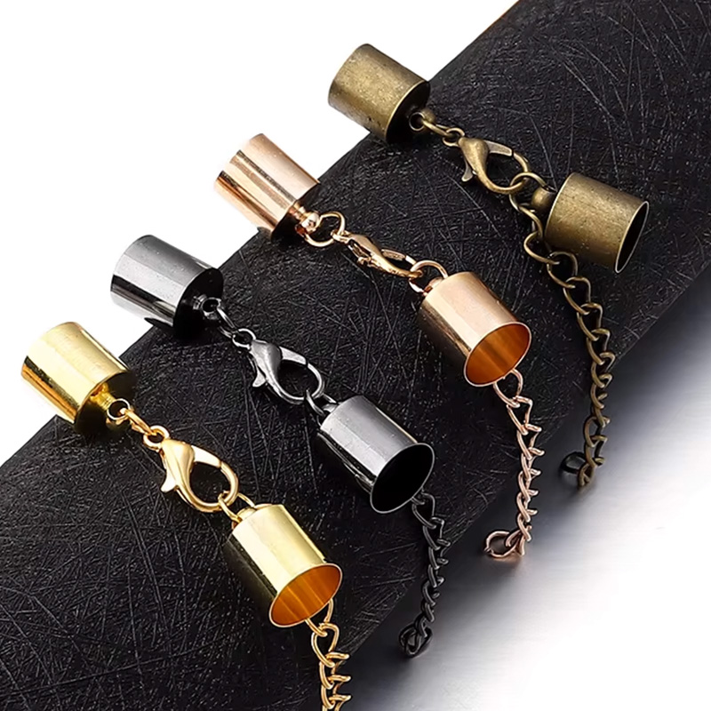 Patent Leather Oxford - 10Sets Leather Cord End Caps With