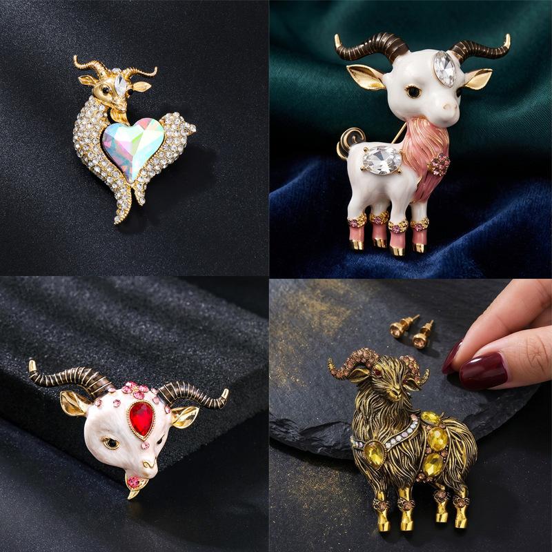 Unique Rhinestone Goat Brooch  - Unique Men'S Formal Wear recension och pris