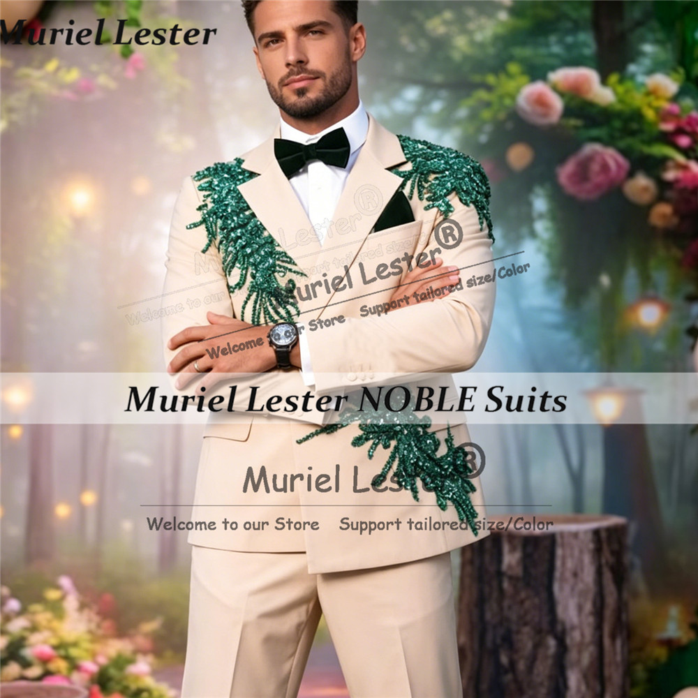 Customized Rhinestone Beaded S - Unique Men'S Formal Wear recension och pris