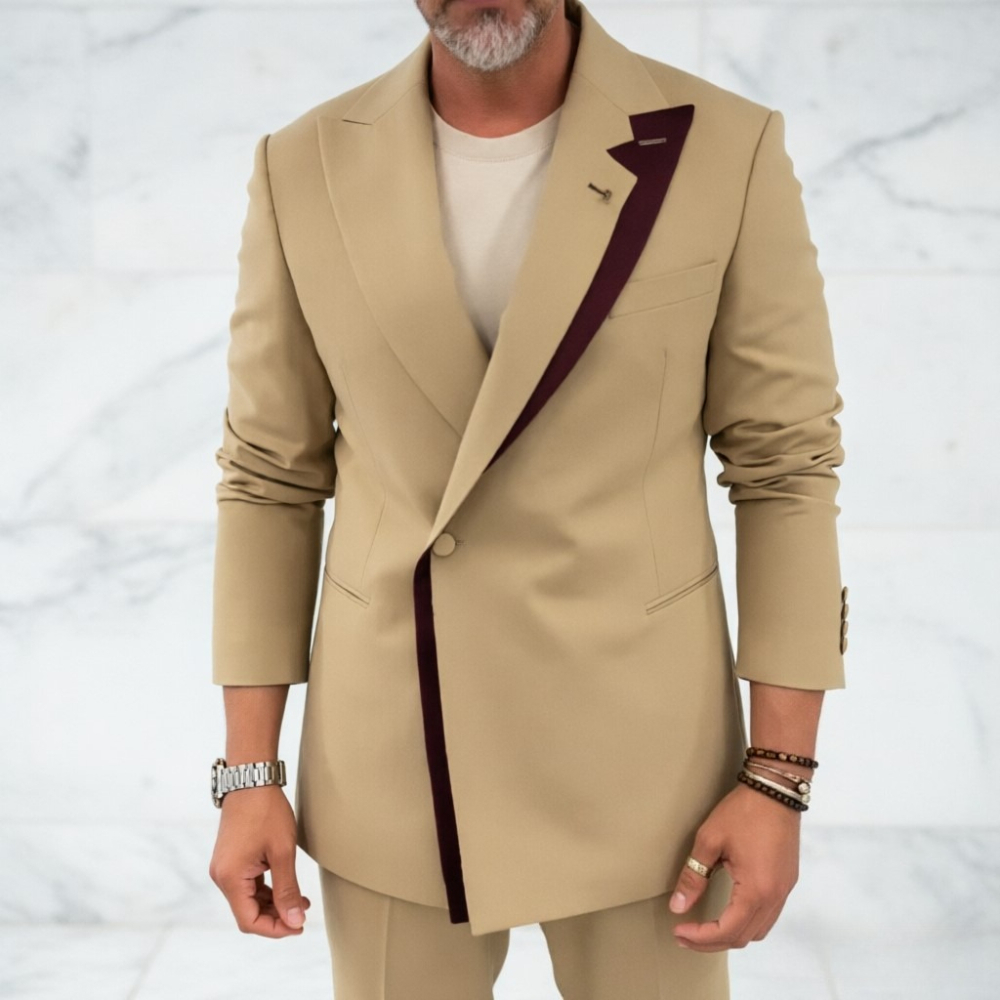 Slim Fit Men Wedding Suits Ele - Men Formal Wear Red recension och pris