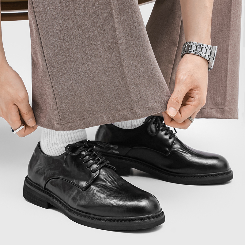 Light Luxury Pleated Men Derby - Formal Wear Men H&M recension och pris