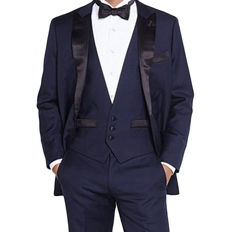 Navy Blue Wedding Groomsmen Tu - Men Formal Wear Blue recension och pris