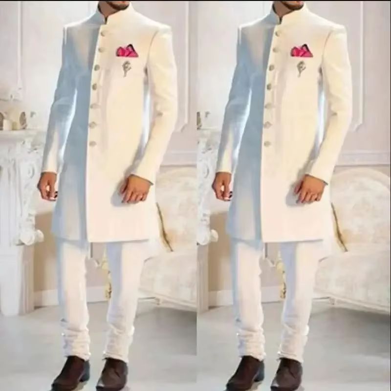 New Classic White Men Suit Lon - Men Formal Wear Indian recension och pris