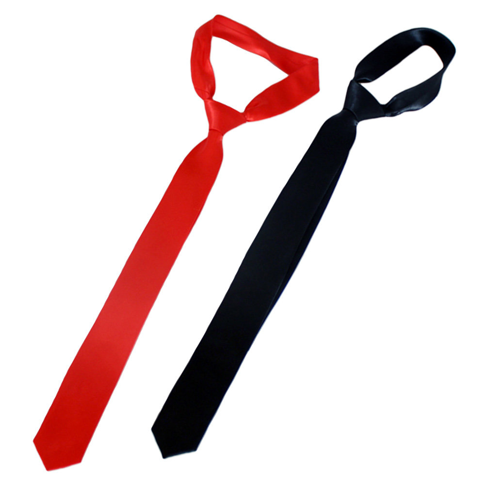 2Pcs Black Red Solid Color Tie - Men Formal Wear Red recension och pris
