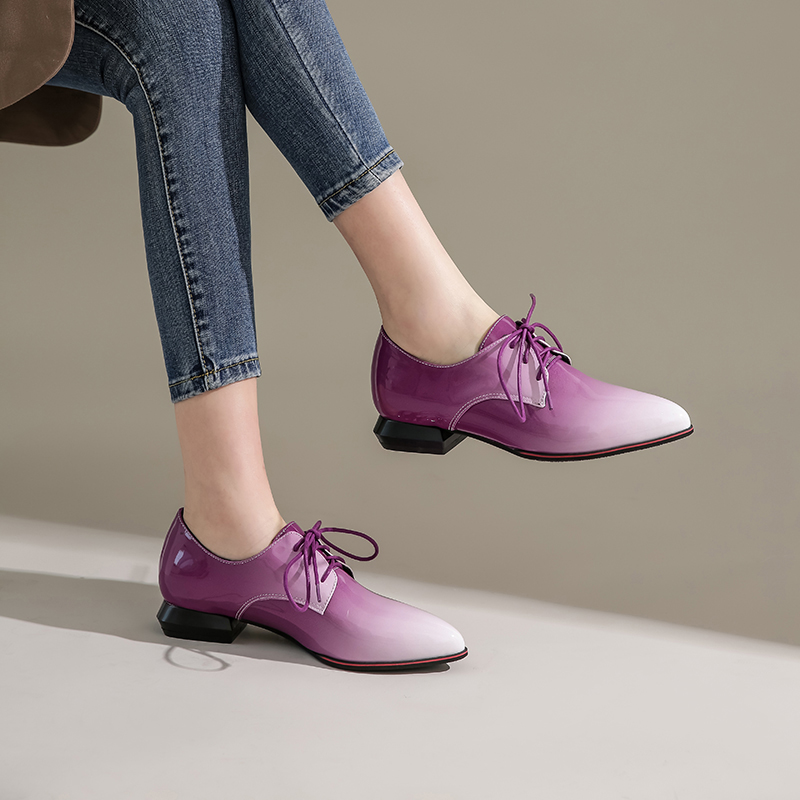British Women Oxfords Gradient - Patent Leather Oxford recension och pris