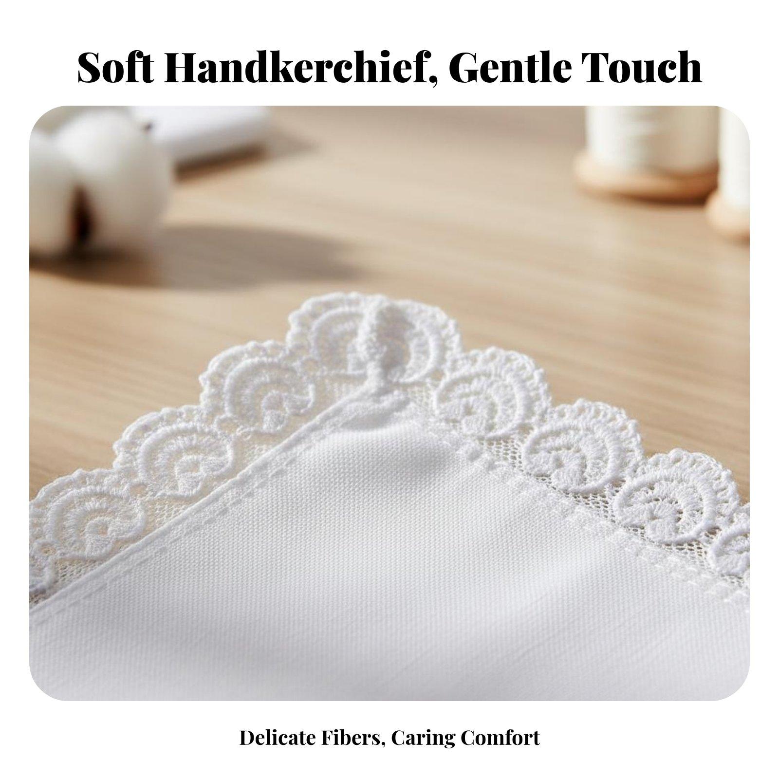 Cotton Lace Hanky for Women Ha - Monogrammed Handkerchief recension och pris