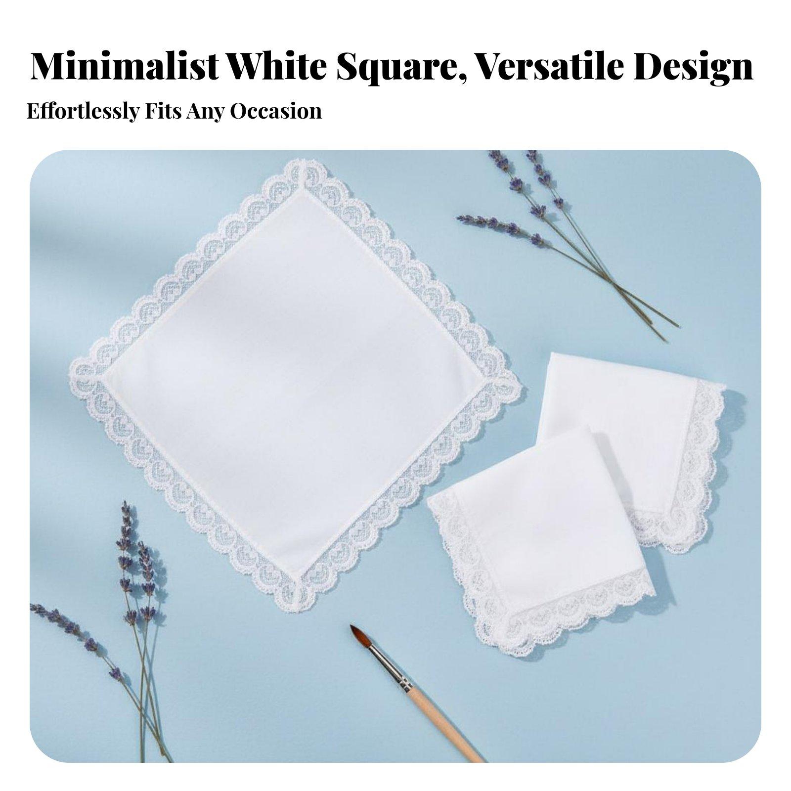 Cotton Lace Hanky for Women Ha - Monogrammed Handkerchief recension och pris