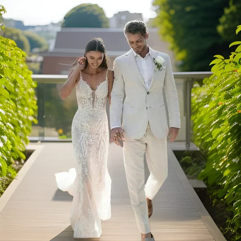 Linen Wedding Tuxedo For Men S - Men Linen Formal Wear recension och pris
