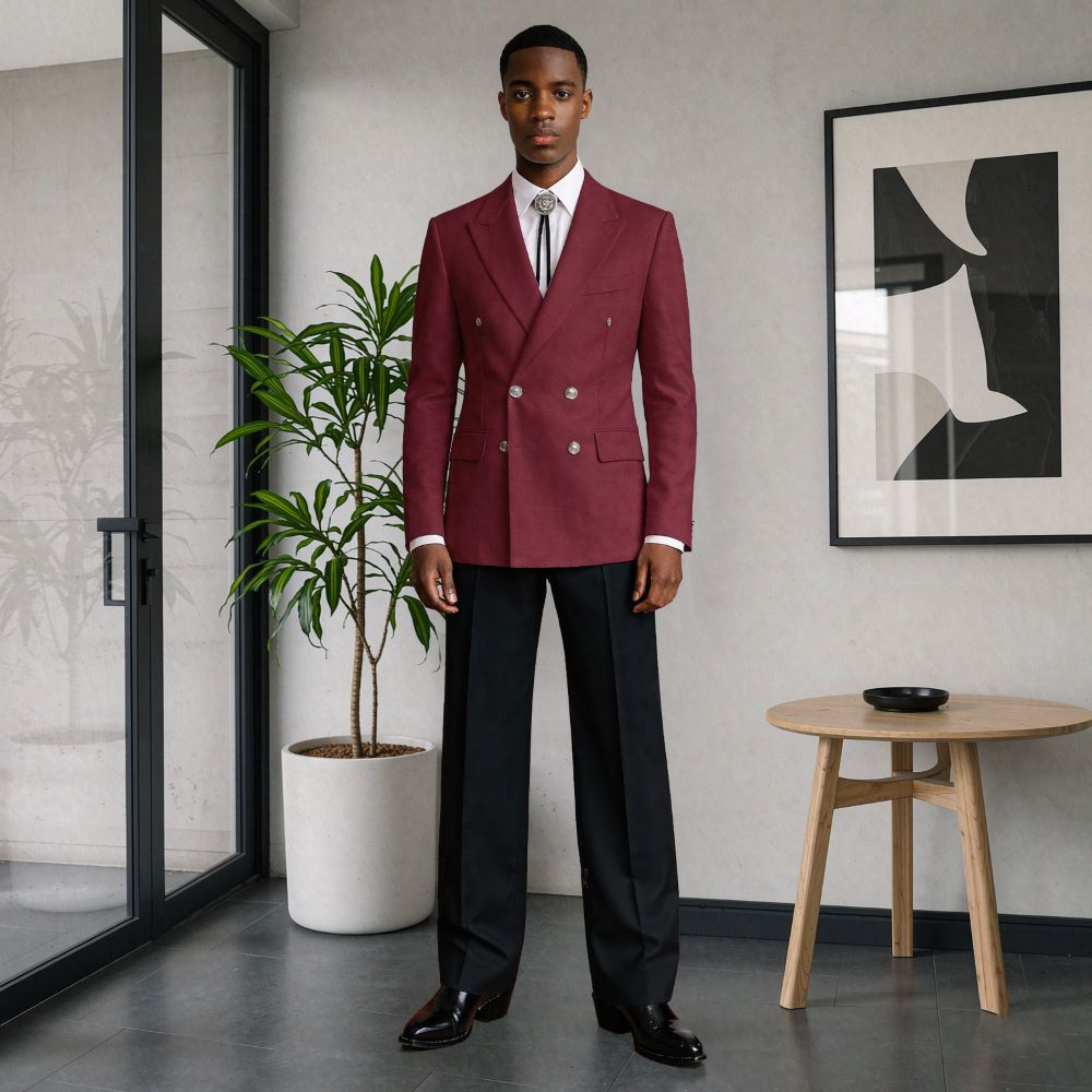 Men 2 Pieces Relaxed Slim Suit - Men Linen Formal Wear recension och pris
