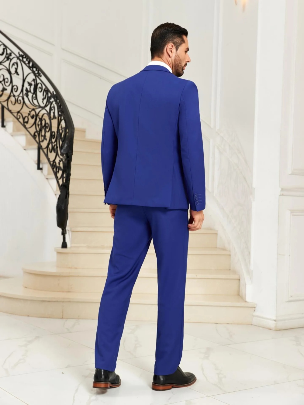 New Blue Men's Slim Fit Suits  - Men Formal Wear Blue recension och pris