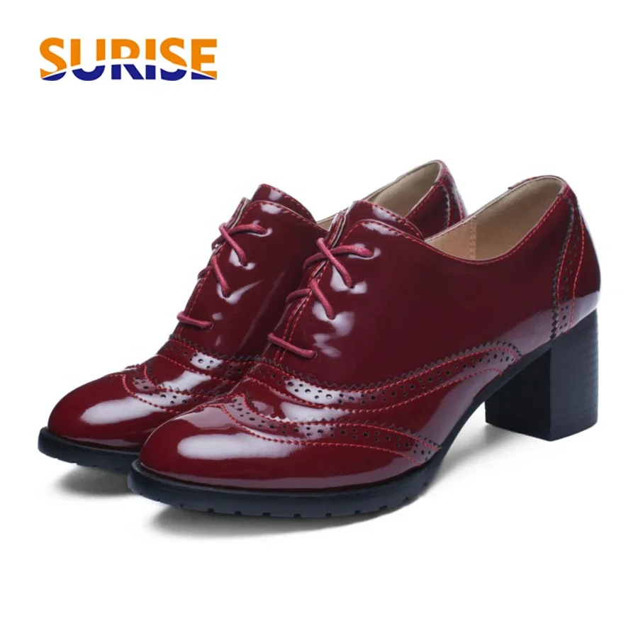 British Women's Oxfords Blue R - Patent Leather Oxford recension och pris