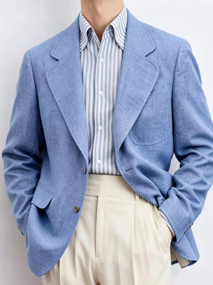Only Linen Men's Blazer 1PCS B - Men Linen Formal Wear recension och pris