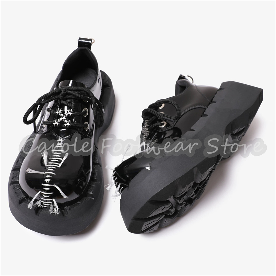 Male Chunky Bottom Heigh Incre - Patent Leather Oxford recension och pris