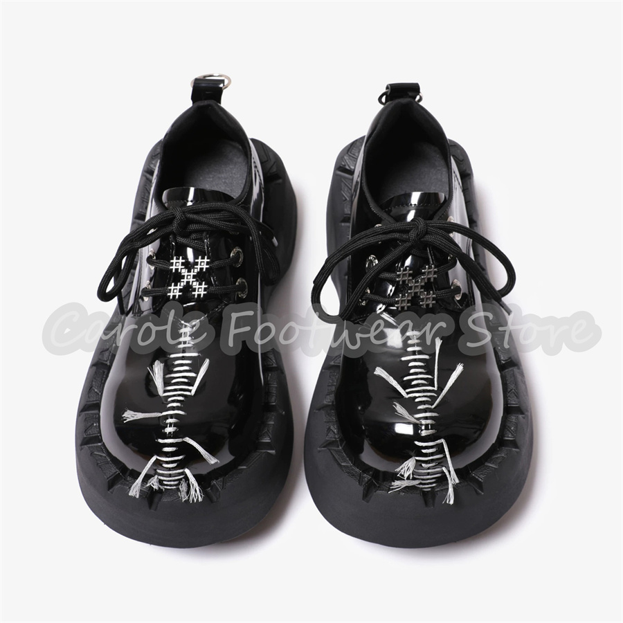 Male Chunky Bottom Heigh Incre - Patent Leather Oxford recension och pris