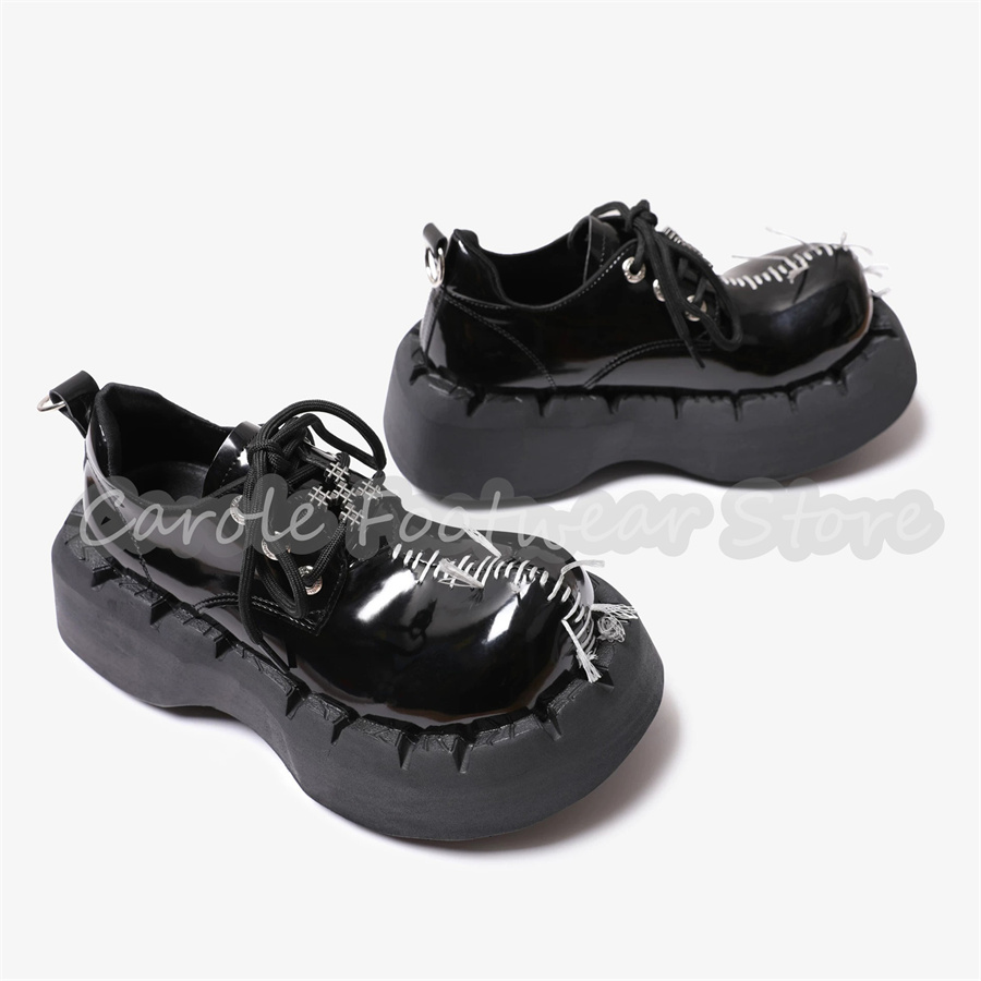 Male Chunky Bottom Heigh Incre - Patent Leather Oxford recension och pris
