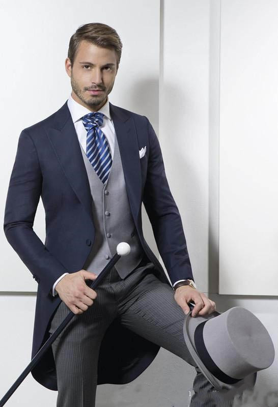 Custom made Groom Tailcoat Han - Men Formal Wear Blue recension och pris