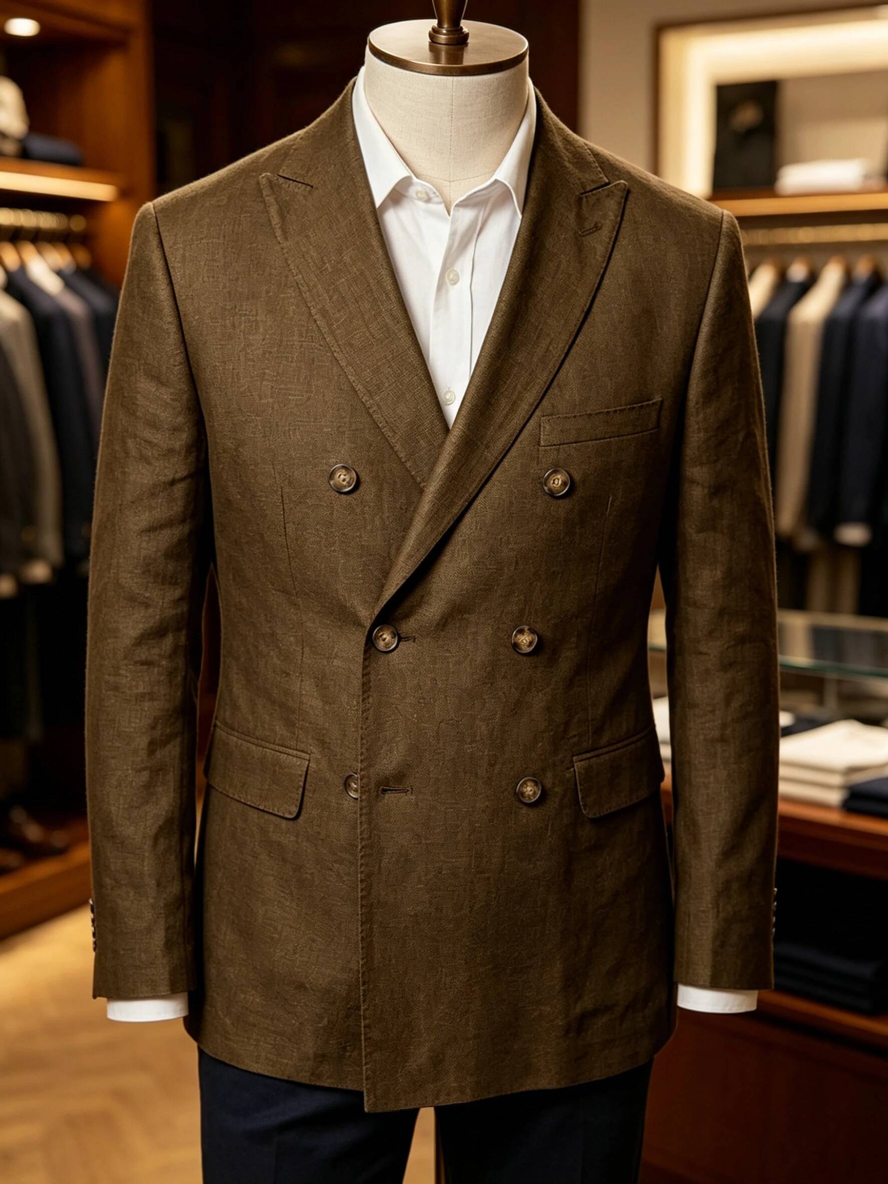 Men's Sport Coat Summer Double - Men Linen Formal Wear recension och pris
